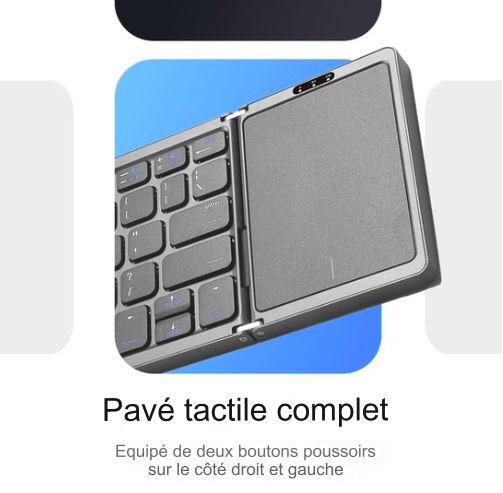 Clavier sans fil bluetooth avec pavé tactile